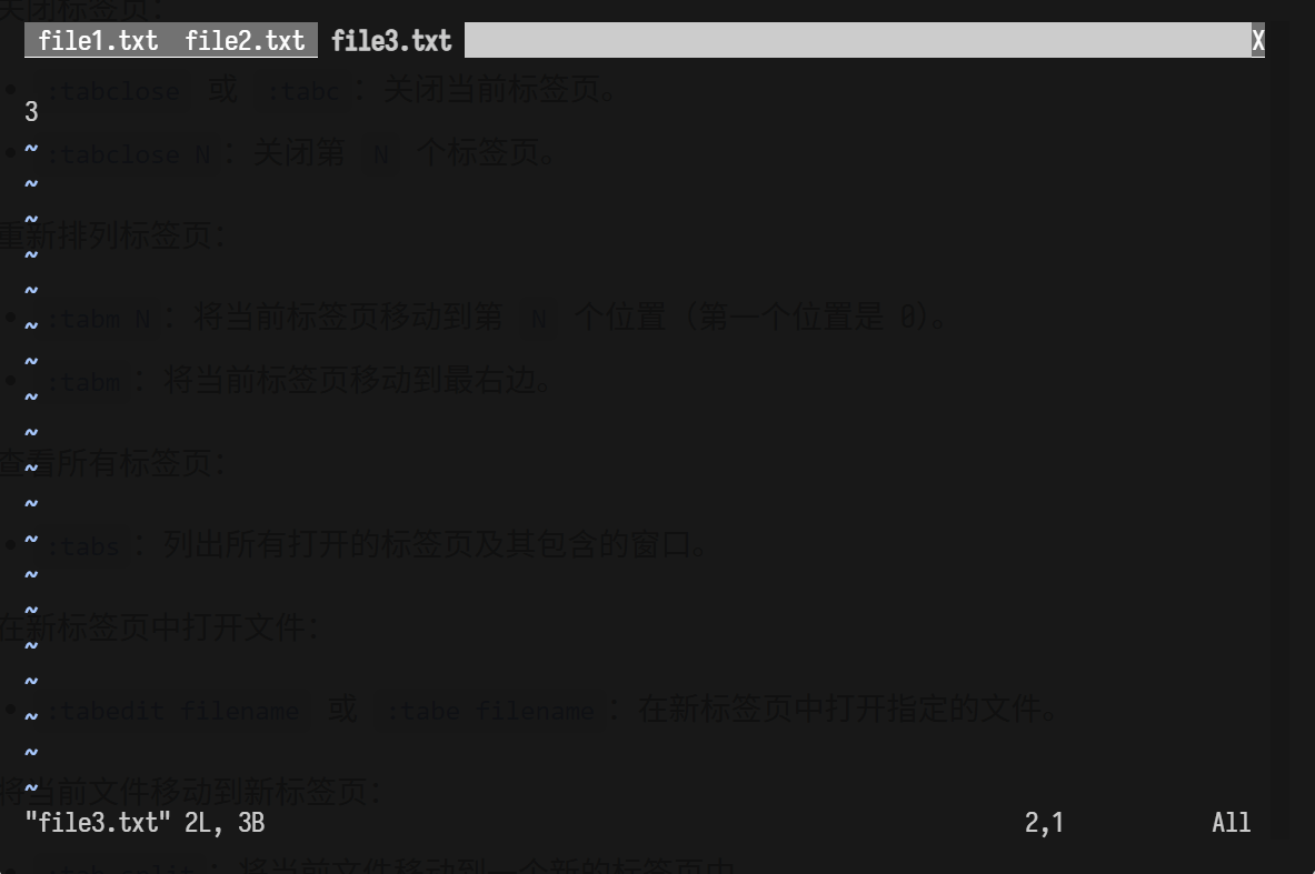 tabs